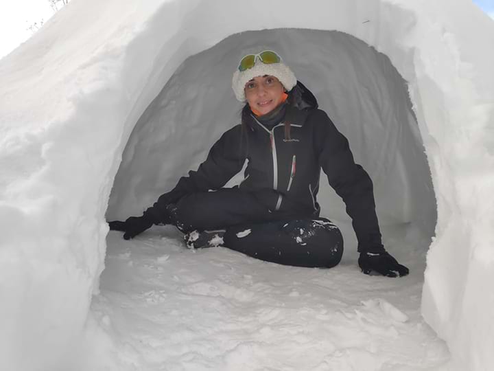 Iglú en la Nieve en la Sierra de Guadarrama